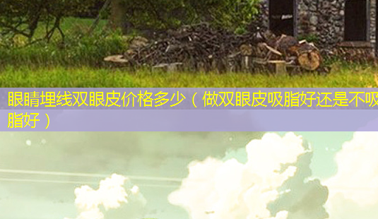 眼睛埋线双眼皮价格多少(做双眼皮吸脂好还是不吸脂好)-第1张图片-南山整形网 眼睛埋线双眼皮价格多少(做双眼皮吸脂好还是不吸脂好)-第1张图片-南山整形网