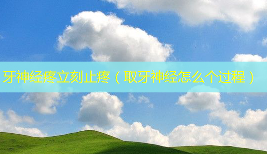牙神经疼立刻止疼(取牙神经怎么个过程)-第1张图片-南山整形网 牙神经疼立刻止疼(取牙神经怎么个过程)-第1张图片-南山整形网