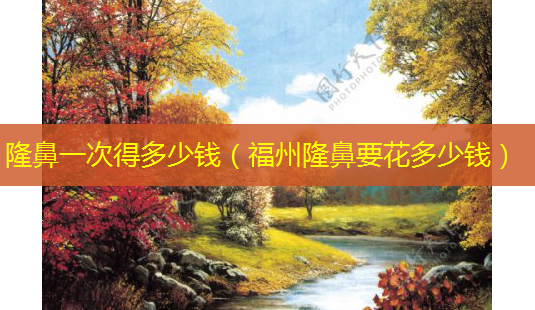 隆鼻一次得多少钱(福州隆鼻要花多少钱)-第1张图片-南山整形网 隆鼻一次得多少钱(福州隆鼻要花多少钱)-第1张图片-南山整形网