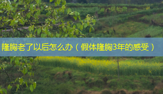 隆胸老了以后怎么办(假体隆胸3年的感受)-第1张图片-南山整形网 隆胸老了以后怎么办(假体隆胸3年的感受)-第1张图片-南山整形网