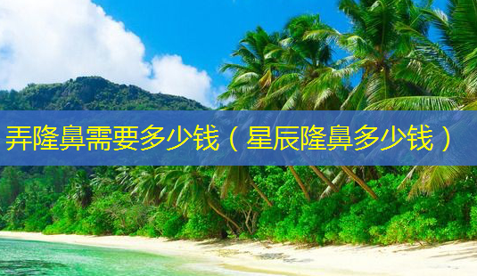 弄隆鼻需要多少钱(星辰隆鼻多少钱)-第1张图片-南山整形网 弄隆鼻需要多少钱(星辰隆鼻多少钱)-第1张图片-南山整形网